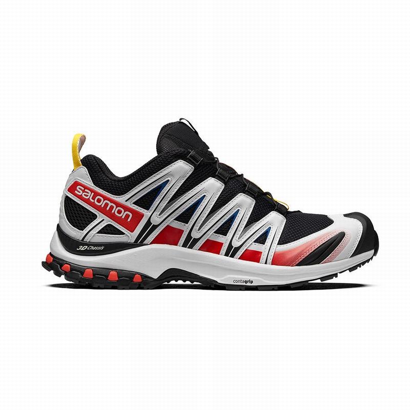 Salomon Israel XA PRO 3D RACING - Mens Trail Running Shoes - Black/White (WLUB-21963)